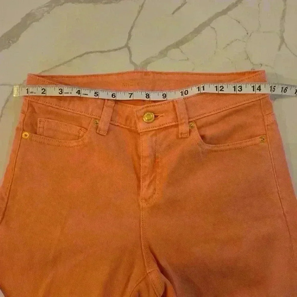 Michael Kors Izzy Cropped Ankle Skinny Stretch Womens Jean Pink Size 4 - Picture 6 of 11